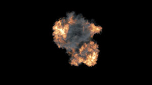 space explosion fumefx 3d model