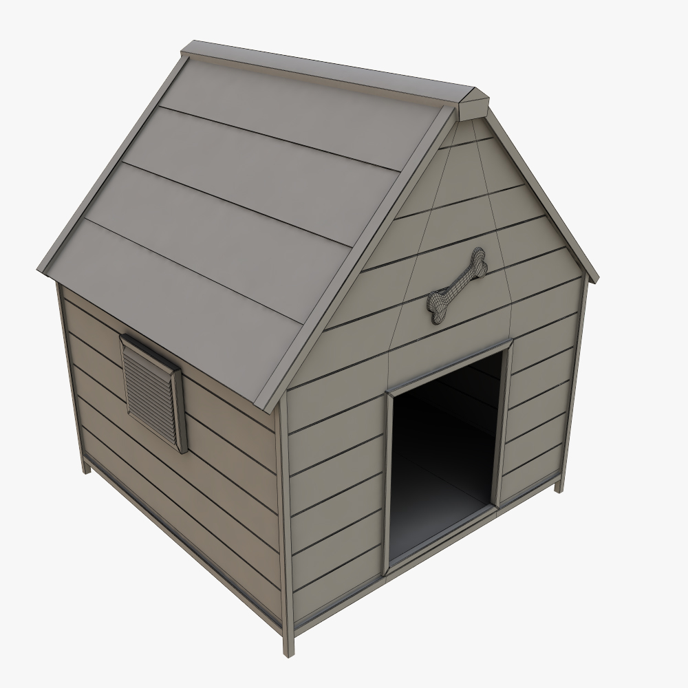 3d dog house model