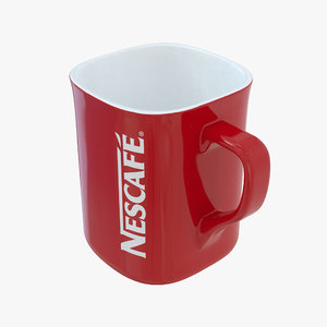 3d cup nescafe model