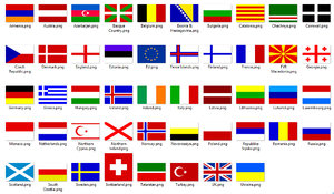 European flags textures