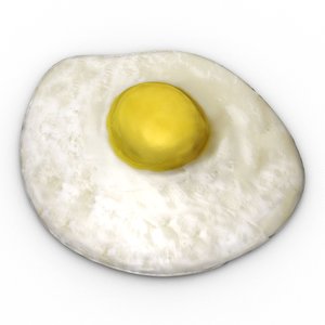 3d model fried egg
