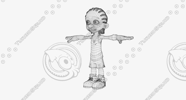 3d model boy african