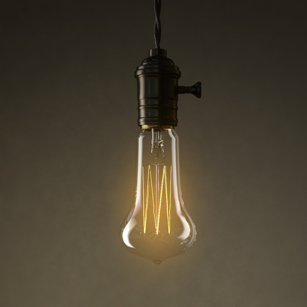 3d model vintage light bulbs