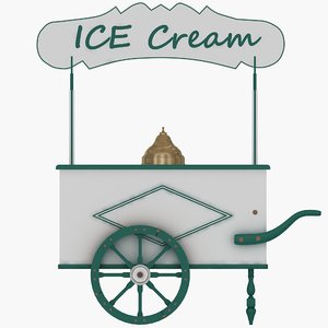 ice cream cart 3d 3ds