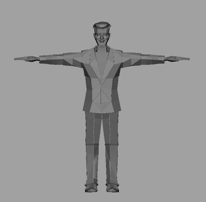 paper man 3d model