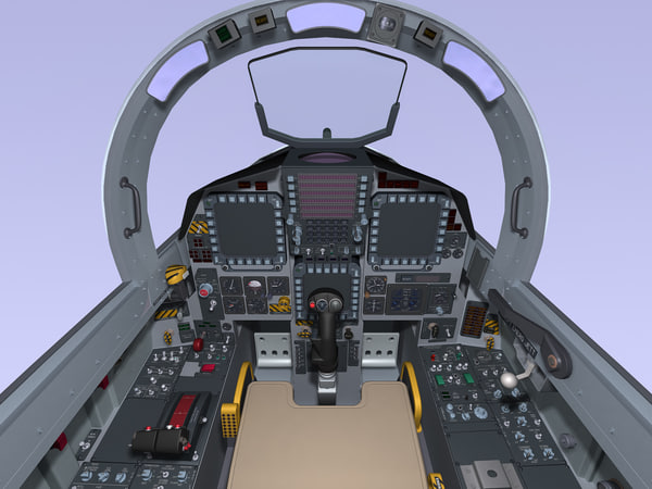 3d model f-15e cockpit