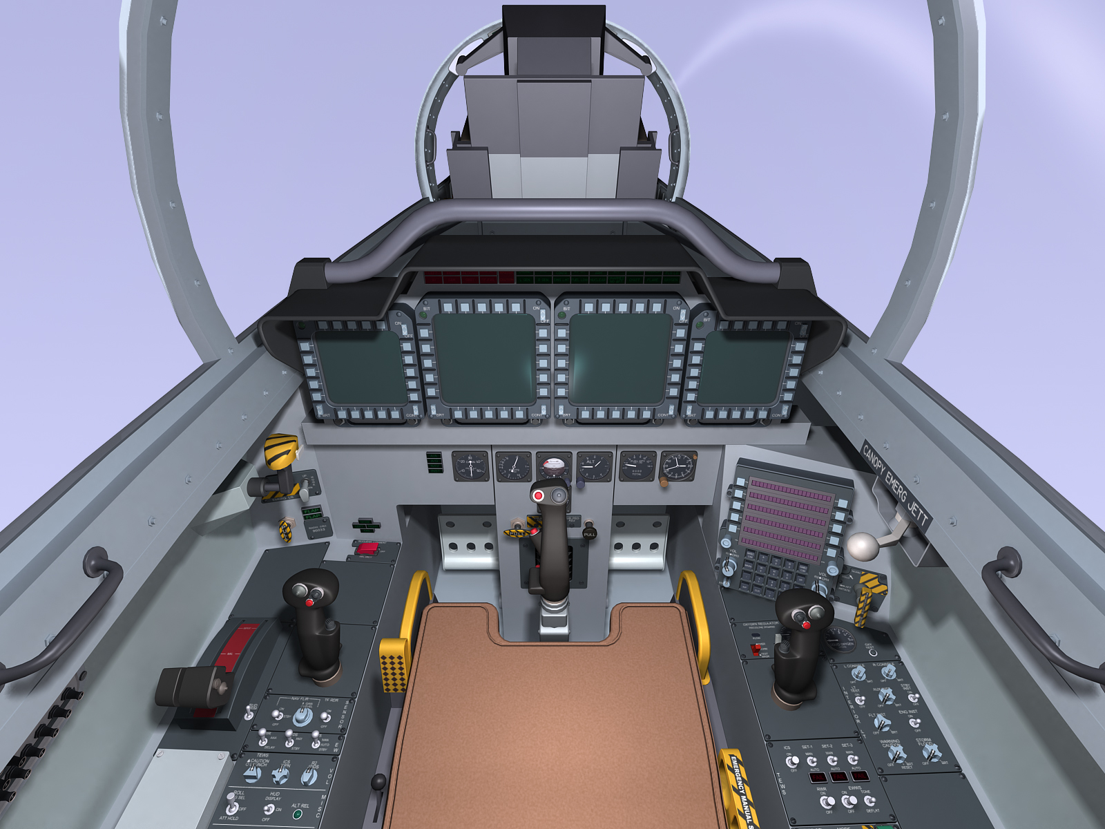 3d model f-15e cockpit