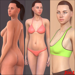 woman characters unity 3d max