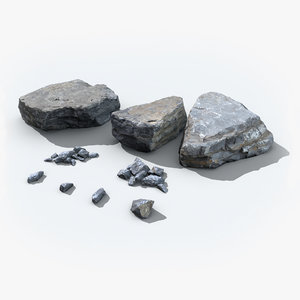 3d model scanned rocks real time