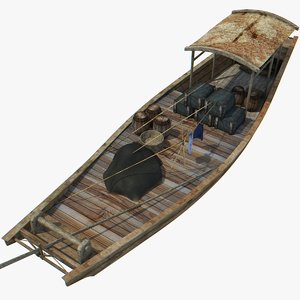3d chinese boat 4 model