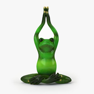 3d model frog statuette