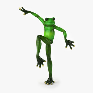 3d model frog 2 statuette