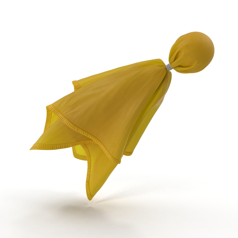 3d football penalty flag yellow model