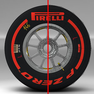 pirelli tyre 3d model