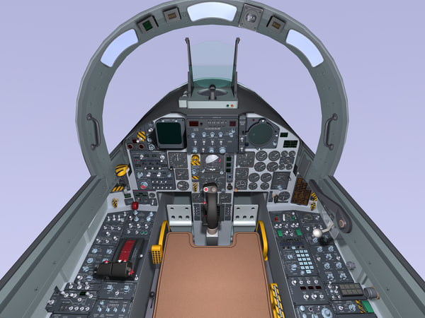 3d model f-15c cockpit