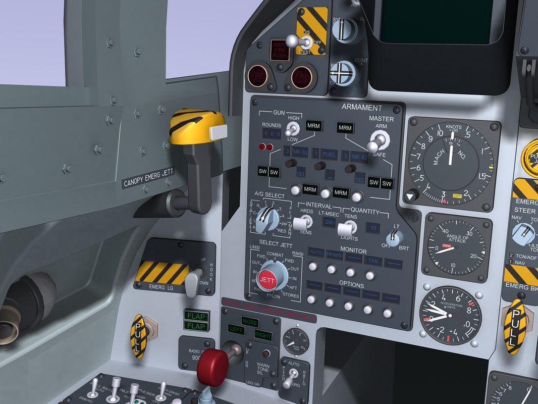 3d model f-15c cockpit