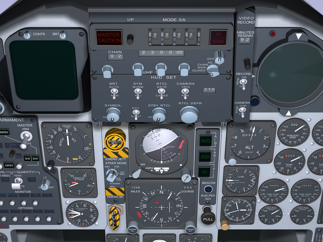 3d model f-15c cockpit