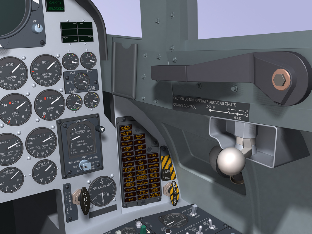 3d model f-15c cockpit