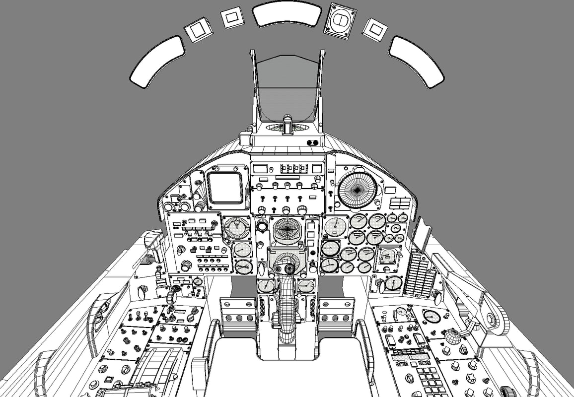 3d model f-15c cockpit