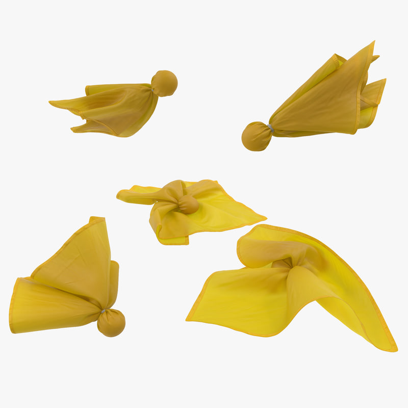 football penalty flags yellow 3d model