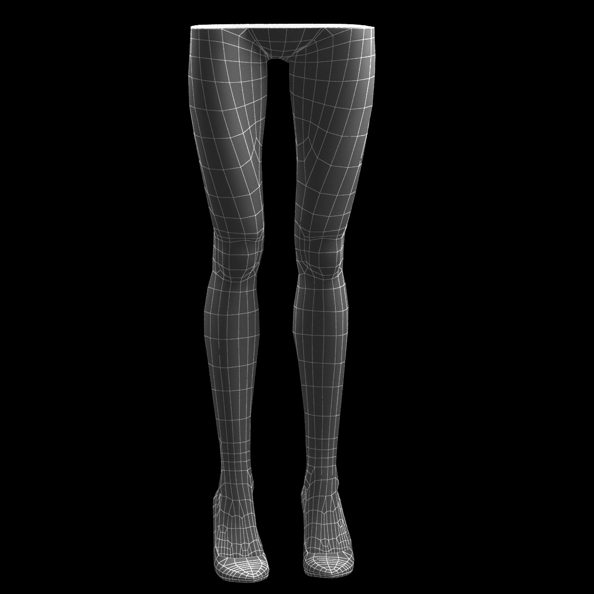 3d model female legs stockings