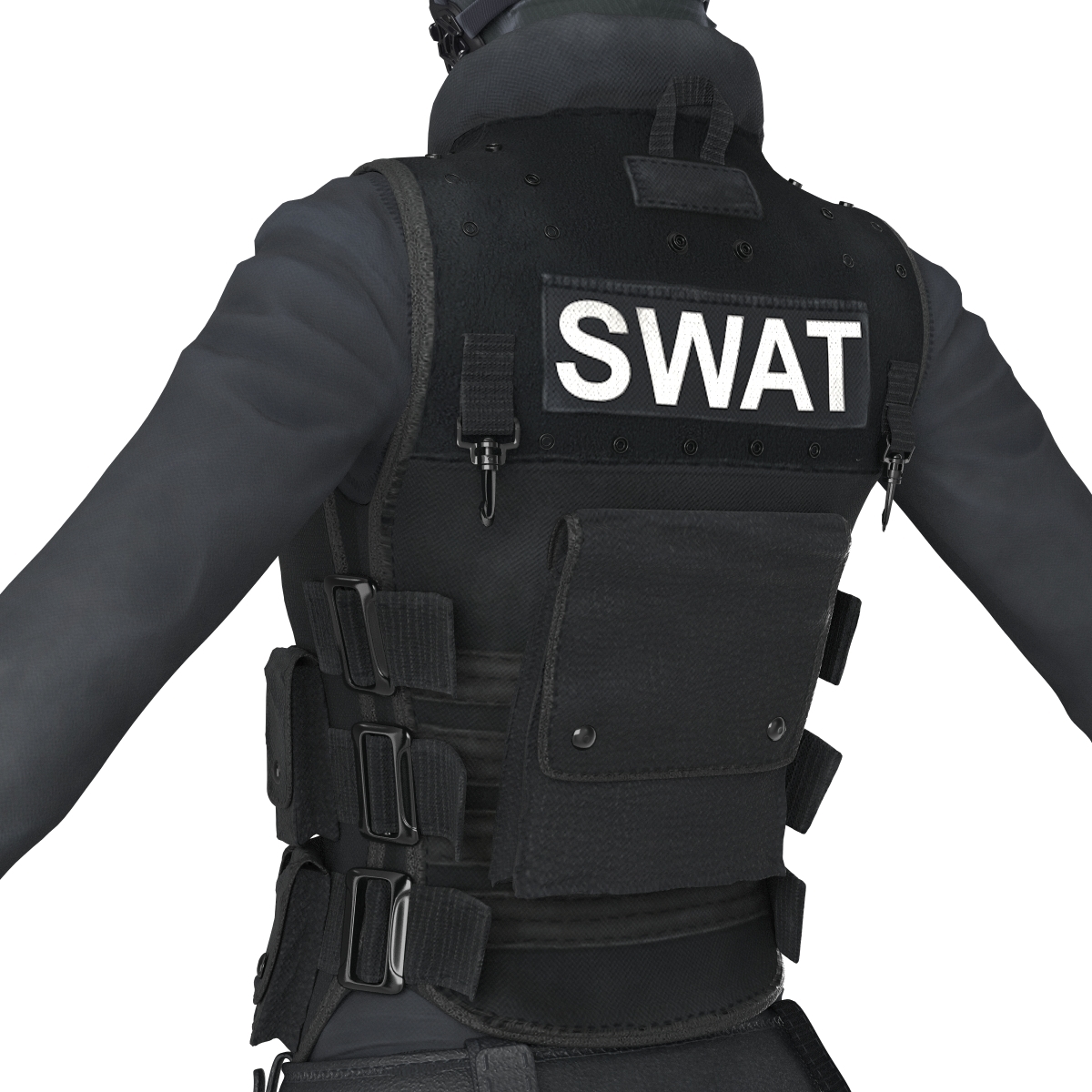 swat woman european rigged 3d model