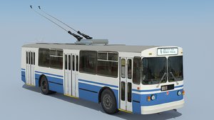 3d soviet trolleybus ziu-682g-016 1998
