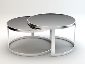 rounded nesting table 3d 3ds