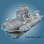 old mini submarine 3d obj