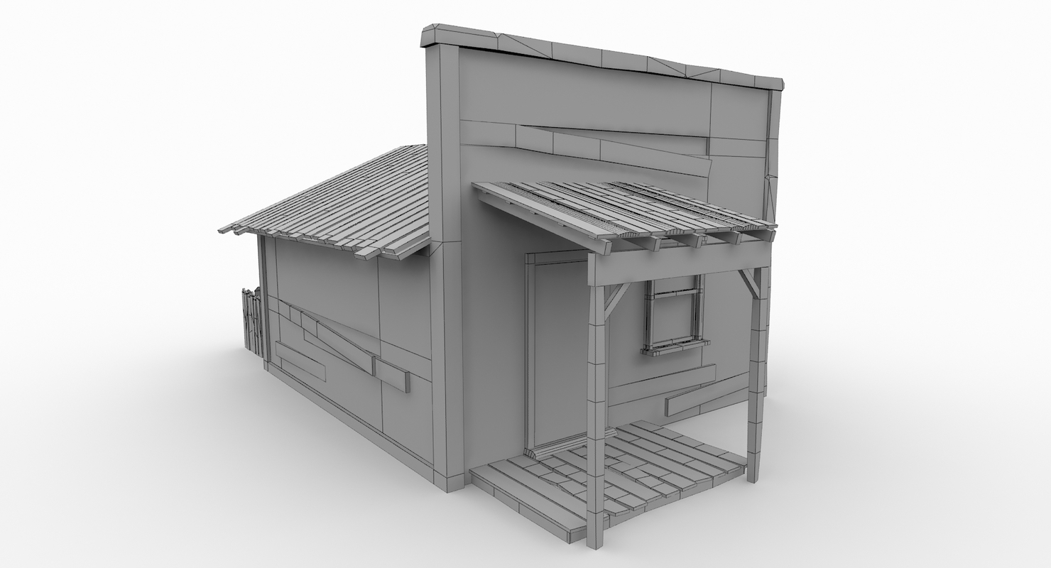 Wild west house 3 3d obj
