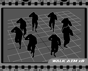 Walk aim 8 directions