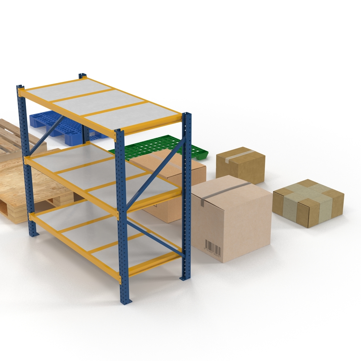 仓库集合3d模型