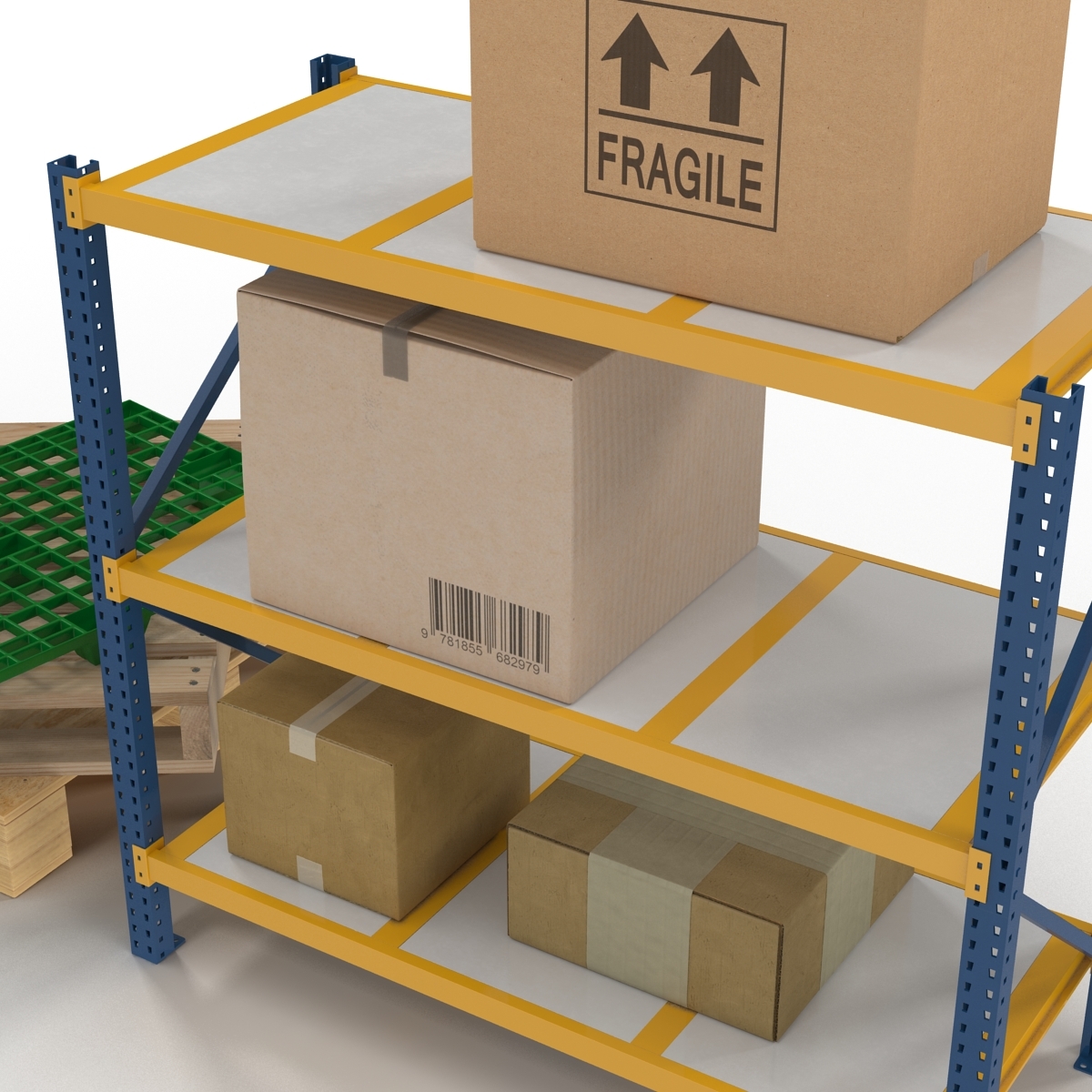 仓库集合3d模型