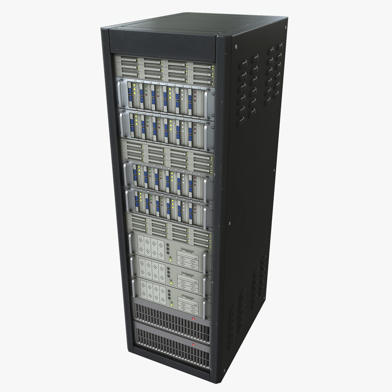 3d model of server asset polys
