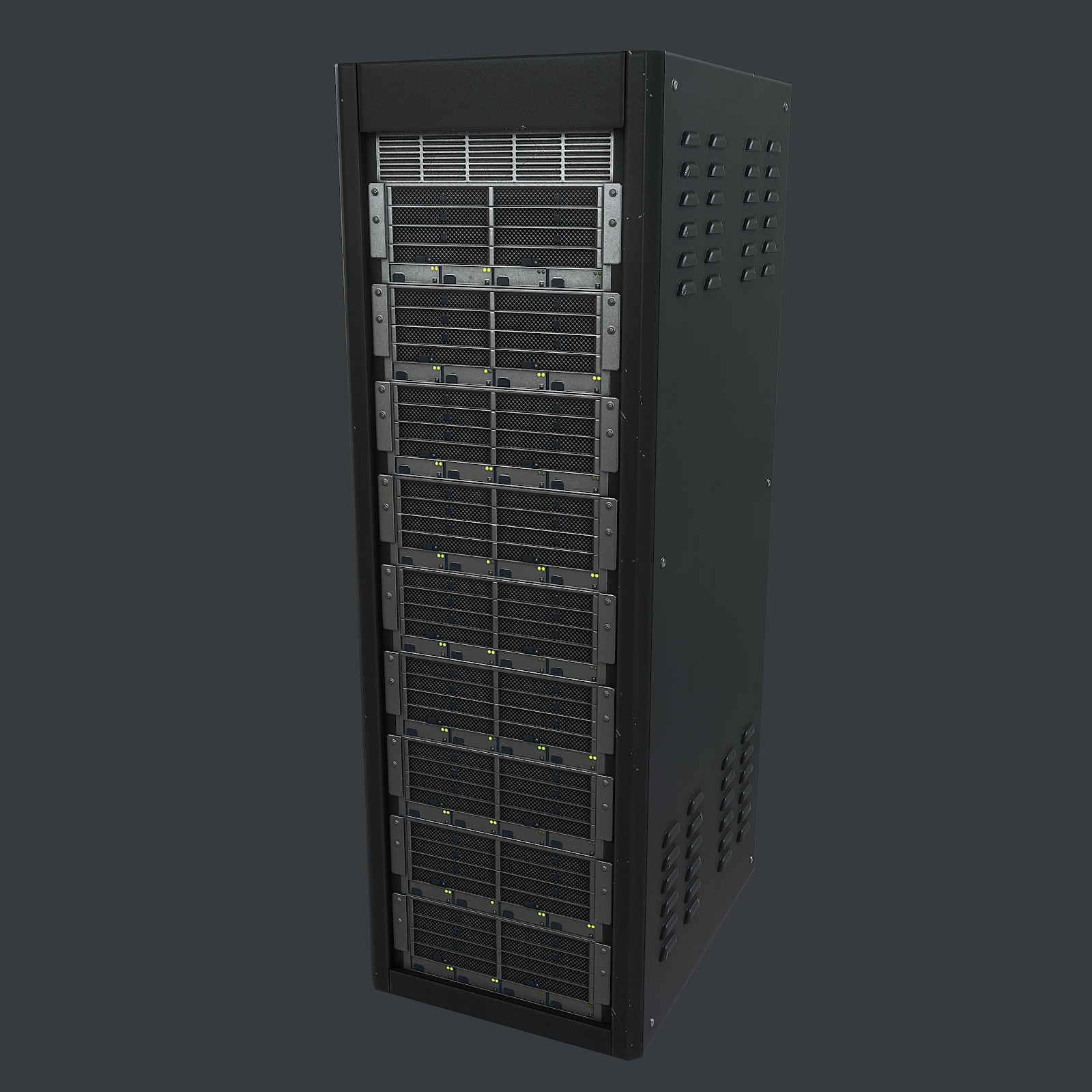 3d model of server asset polys