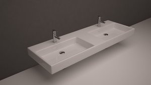 double sinks 3d model