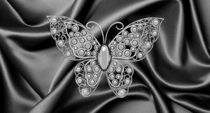 3d butterfly brooch model