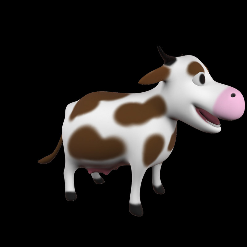 3d model of character cow