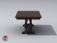 3d dark wood table model