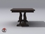 3d dark wood table model