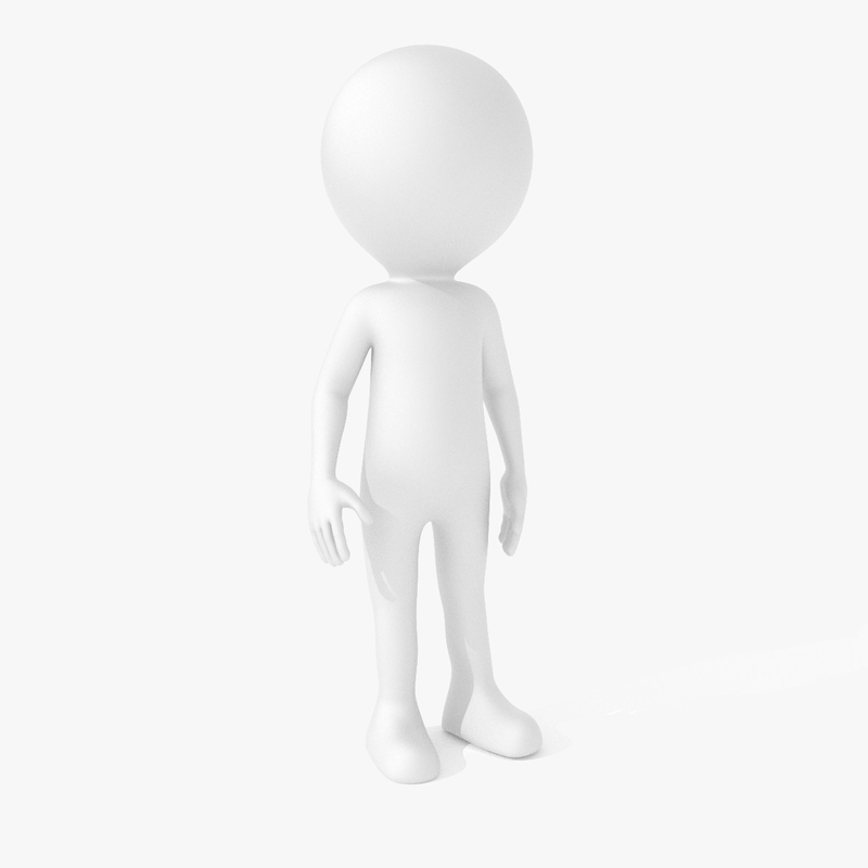 3d model rigged stick figure blender download