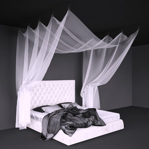 3d bonaldo bed canopy model