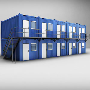 3d container shipping house double