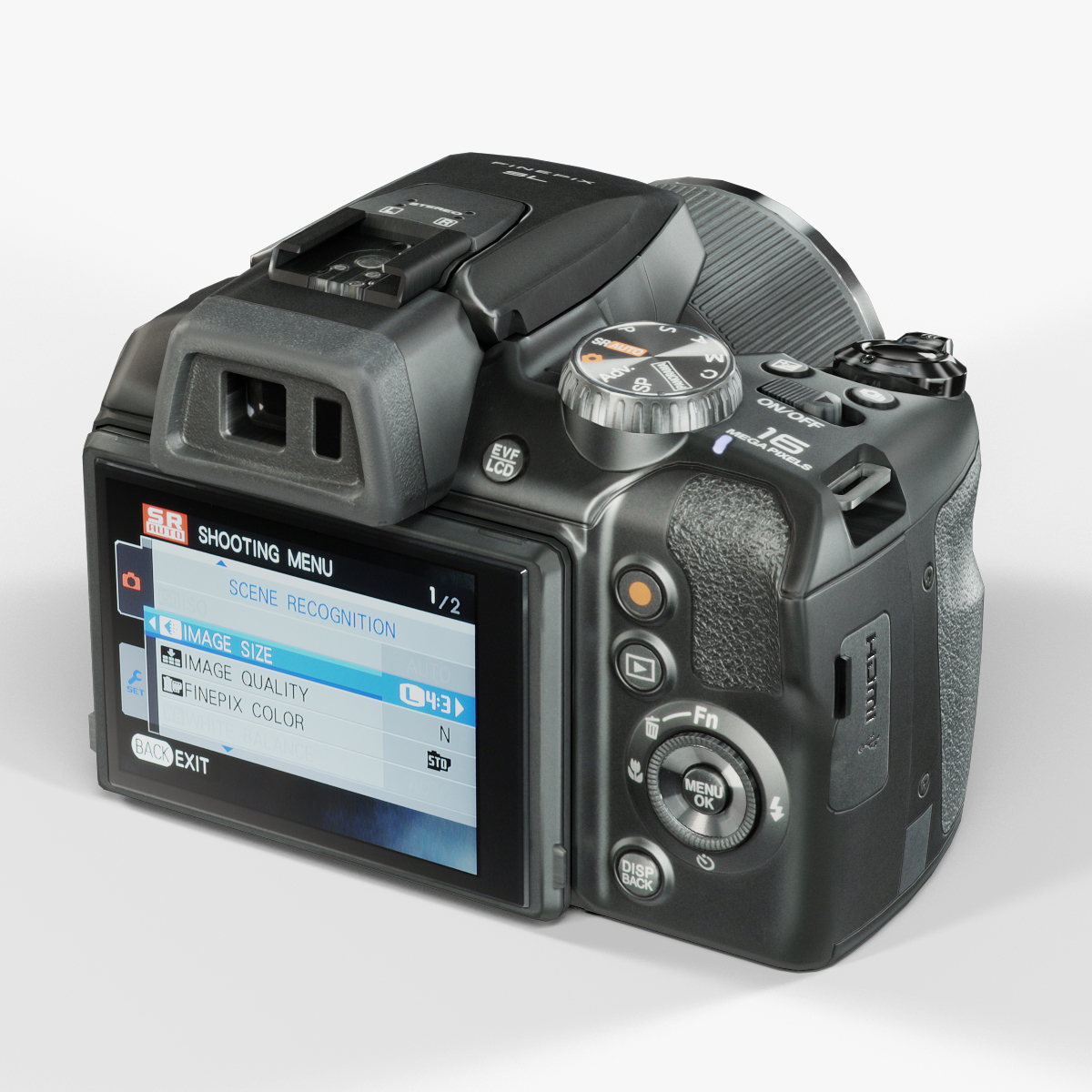 low-poly fujifilm finepix sl1000 3d model