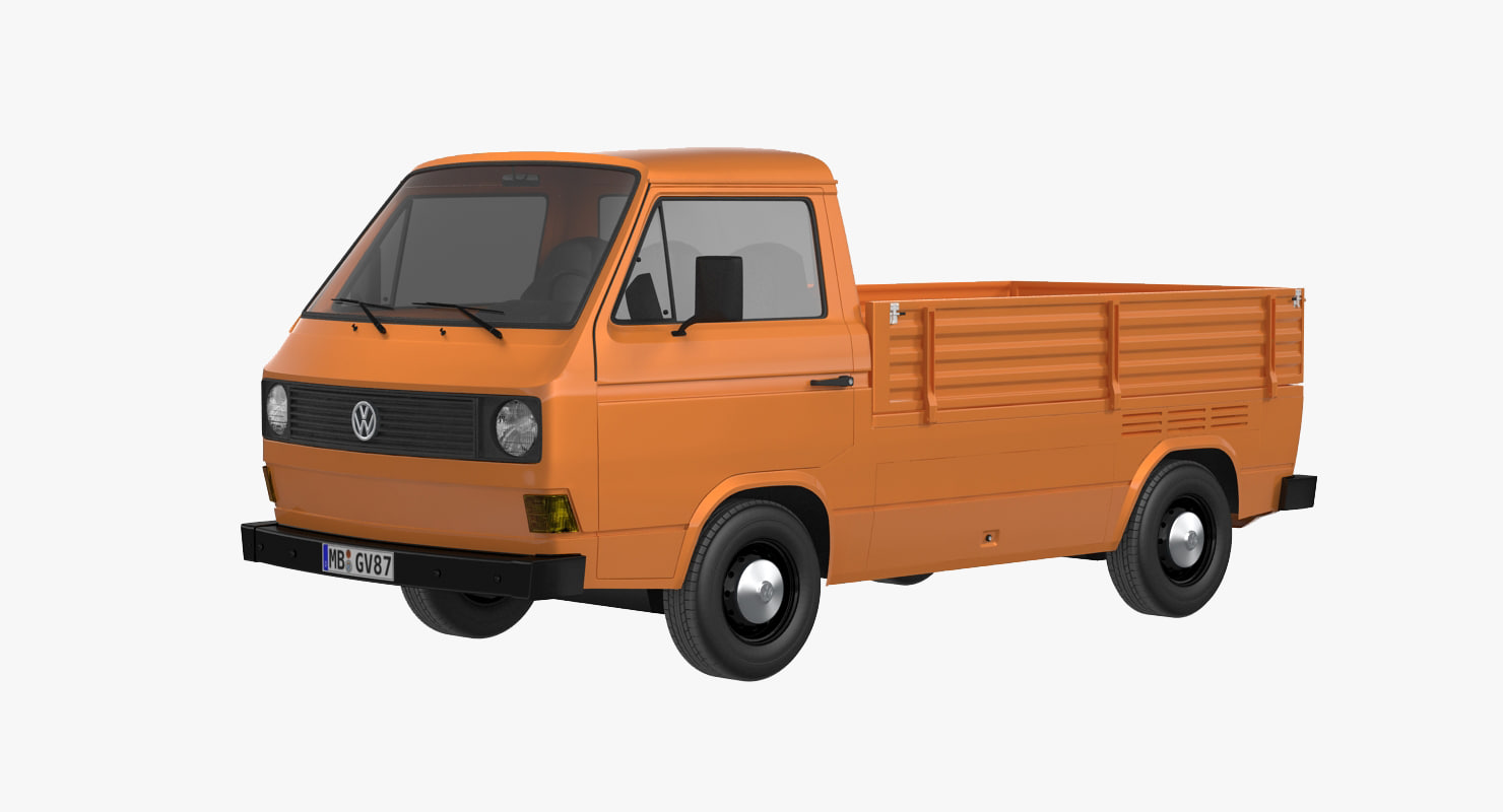 3d model volkswagen t3 pickup