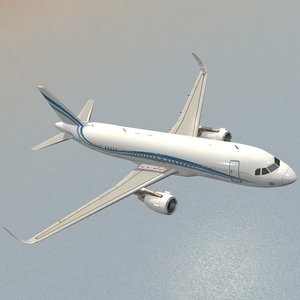 3ds max sharkleted airbus acj320 corporate