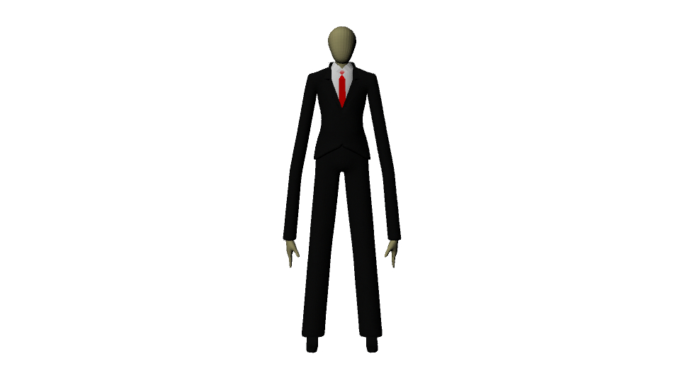 slenderman man slender 3d obj