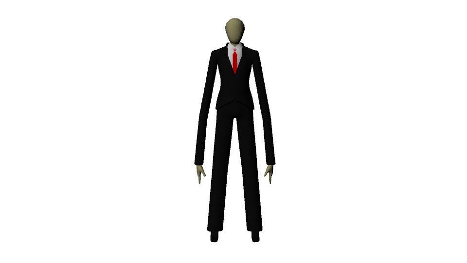 slenderman man slender 3d obj