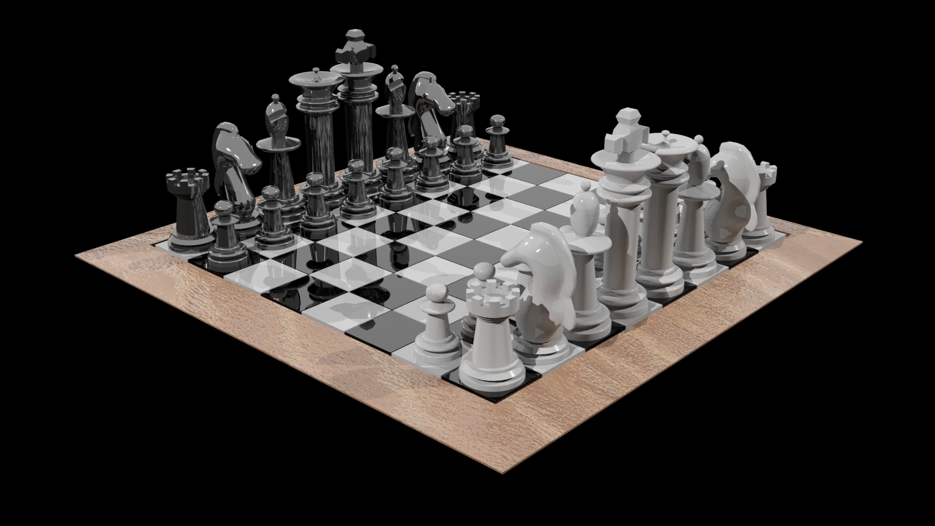 chess set 3d obj