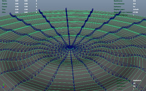 maya rigged radial waves